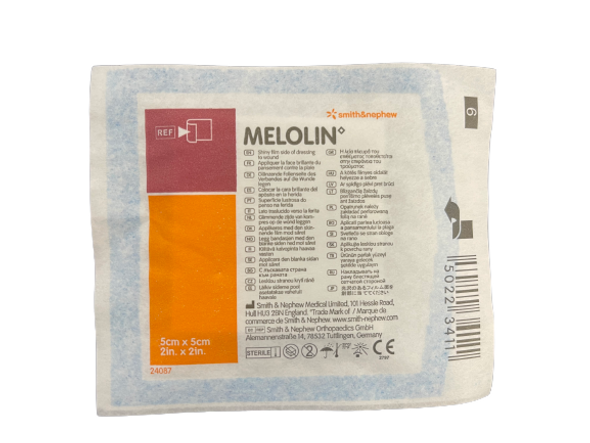 Melolin Low-Adherent Dressing 5Cmx5Cm Non Adhesive 25pcsMelolin Low-Adherent Dressing 5Cmx5Cm Non Adhesive