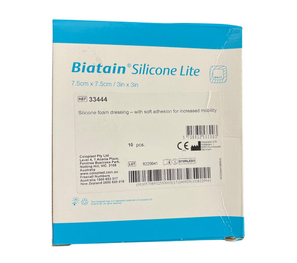 Coloplast Biatain Silicone Lite Adhesive Foam Dressing with soft Adhesion