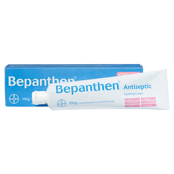 Bepanthen Antiseptic Soothing Cream Benzalkonium Chloride 100g Each