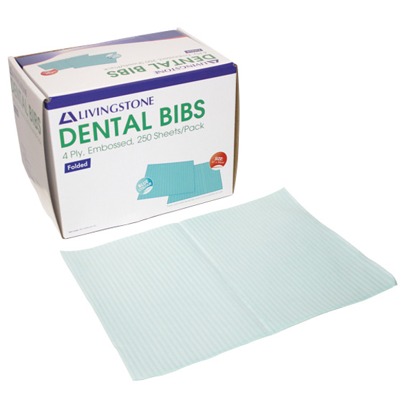Dental Bib or Head Pad, Folded, 4-Ply Waterproof Lined,31 x
