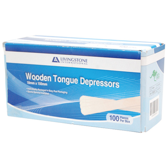 Wooden Tongue Depressor 150 x 17 x 1.6mm Sterile Disposable