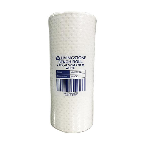 Bench Roll, 4-Ply, 41.5cm x 91m, with Recyclable Polyethylen