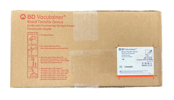 BD Vacutainer Blood Transfer Device, with Luer Adapter, 198 per Box