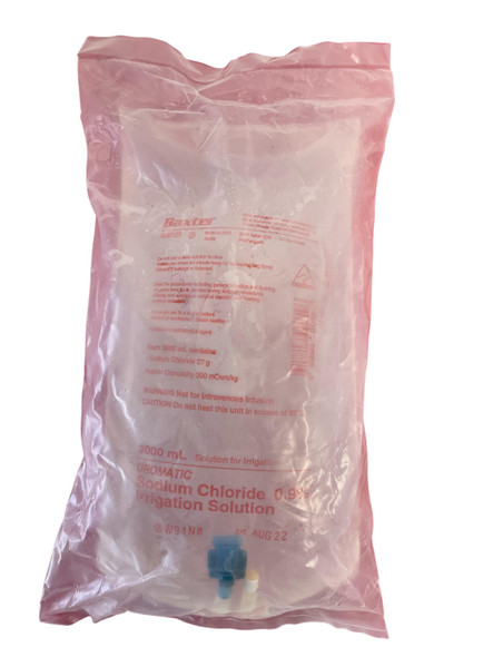 Baxter 0.9 Percent Sodium Chloride Irrigation 3 Litre Bag Loose