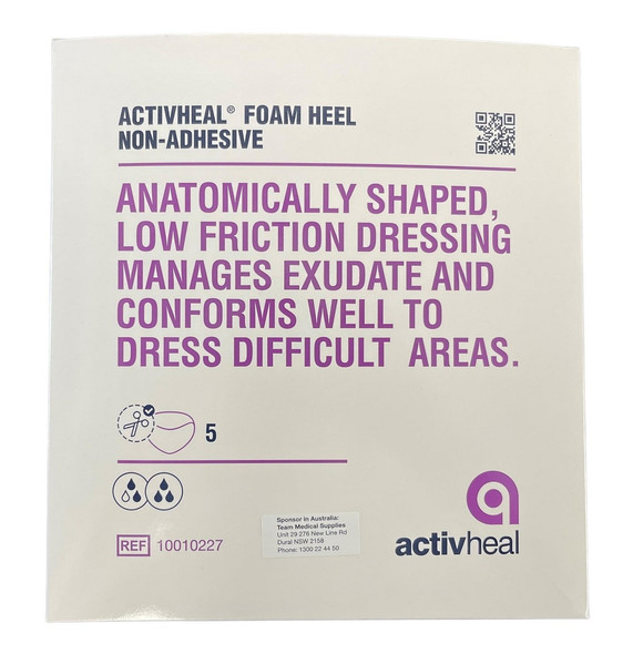 Activheal Non Adhesive Foam Heel 18 X 12cm 5pcs/Box