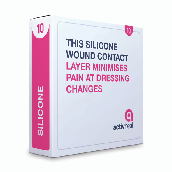 ActivHeal Silicone Wound Contact Layer 10 X 10cm - 10pcs/Box
