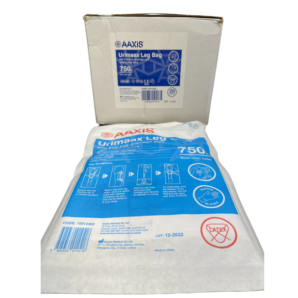 Aaxis Leg Bag 750Ml Sterile 6Cm Tube Flip Flo 10013402