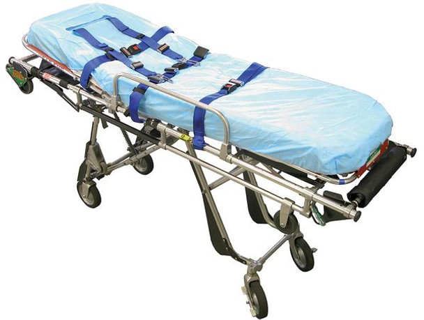 Disposable Stretcher Cover Fitted Sheet with Cutout - elastic Sewn all around.   PP 40gsm. 187cm x 70cm x 10cm deep  - White - Box/100