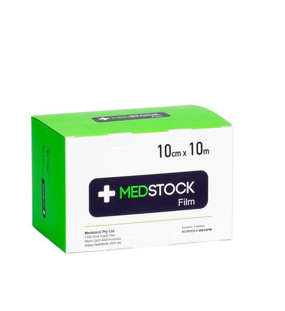 Medstock Film Dressing Roll 10cm X 10m Box of 1