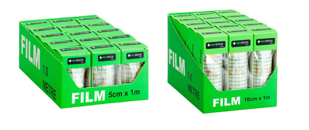 Medstock Film Dressing Rol one box sizes: 5cm / 10cm