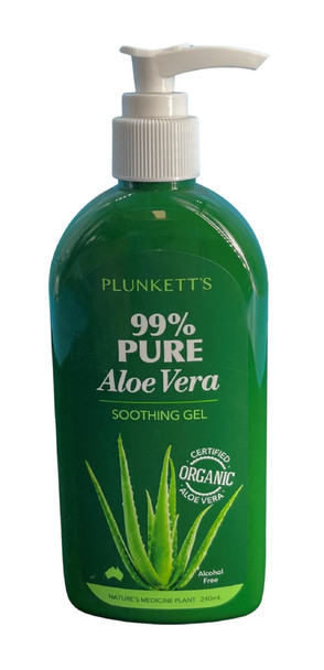 Plunketts 99% Pure Aloe Vera Soothing Gel 240Ml Pump Bottle