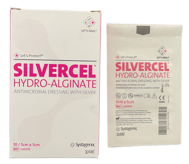 Silvercel Hydro Alginate Dressing 5Cmx5Cm Cad050 10Pcs