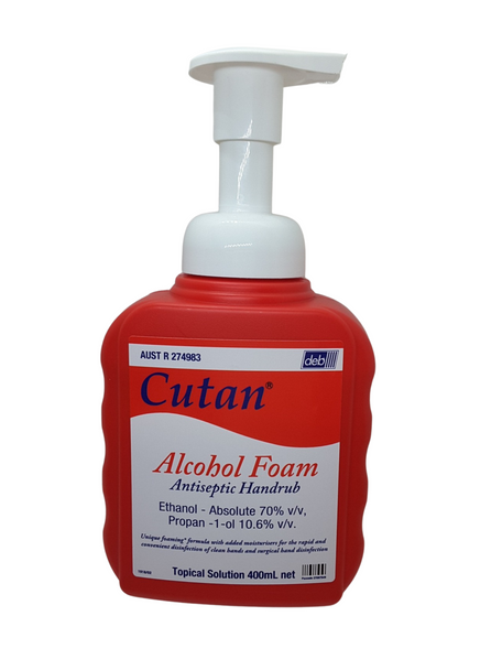 Cutan Alcohol Foam Hand Sanitiser 400ml Each