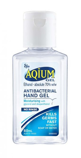 Ego Aqium Antibacterial Hand Gel 60Ml 11354 36Pcs