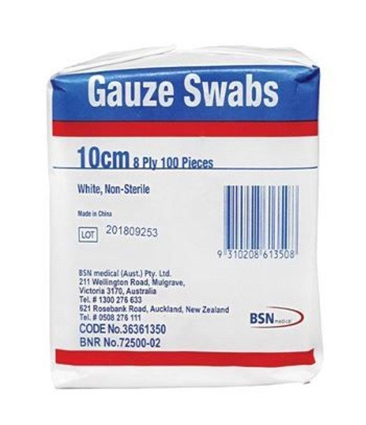 BSN Gauze Swabs Non-Sterile 8 ply - Pack of 100