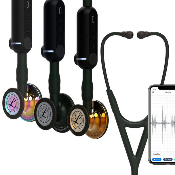 3M Littmann CORE Digital Stethoscope With Black Tube and Stem