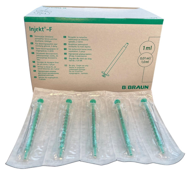B. Braun Injekt F Fine Dosing Syringe Without Cannula Silicon