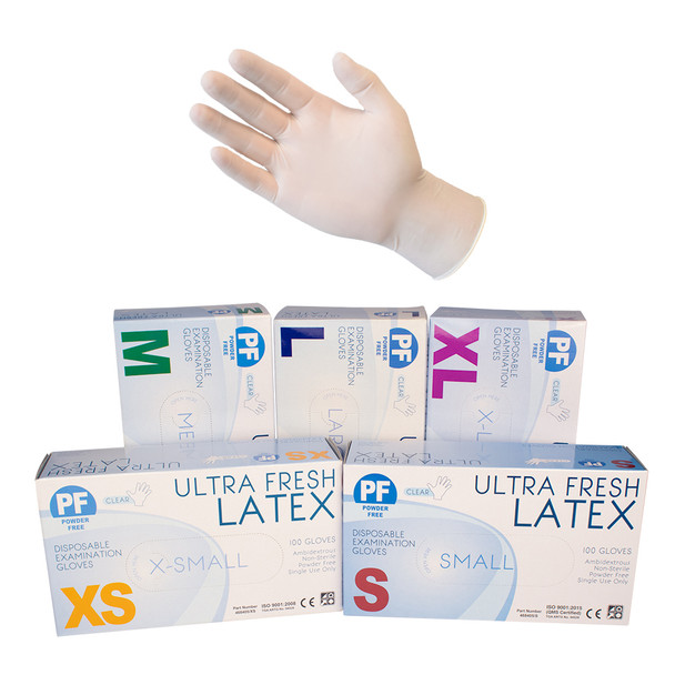 Ultra Fresh Latex Examination Powder Free Ambidextrous Non Sterile Cream