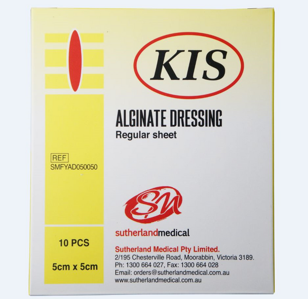 KIS Alginate Dressing Regular Sheet All Sizes