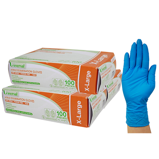 Universal Nitrile Examination Gloves AS/NZ Powder Free Blue Colour All