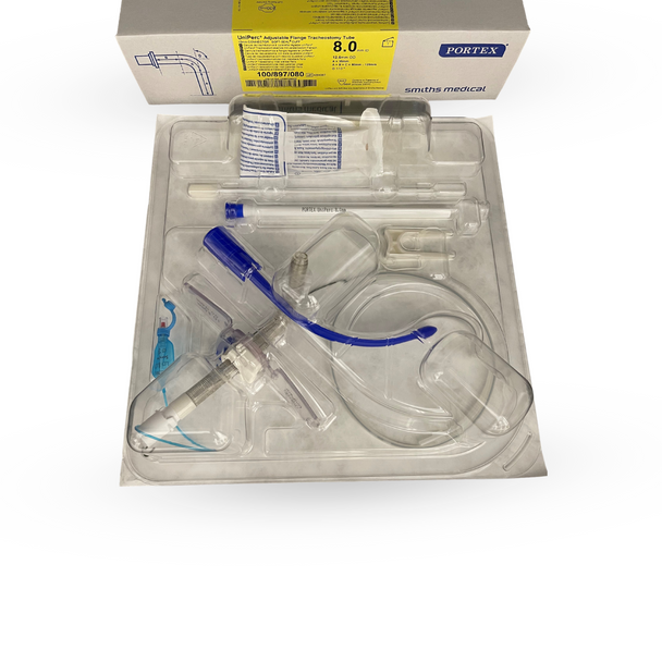 Smiths Medical UniPerc Adjustable Flange Extended Length Tracheostomy Tubes Box