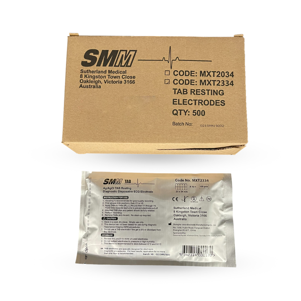 MediMax Resting Tab Electrodes Global ECG 23mm x 34mm All