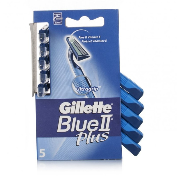 Razor Gillette Blue Ii Plus Fixed Head Pkt X 5