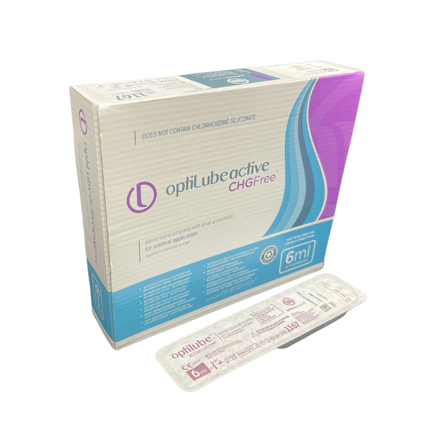 OptiLube Active Lidocaine 2% and CHG Free Syringe - All Sizes