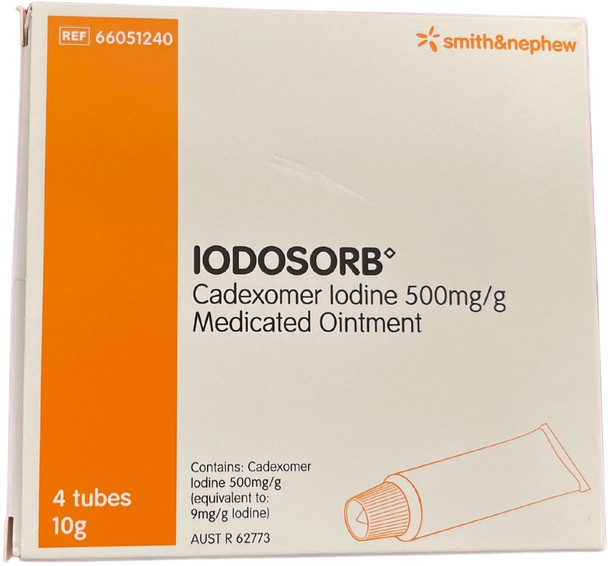 Smith & Nephew Iodosorb Cadexomer Iodine Ointment 10G Tube 66051240