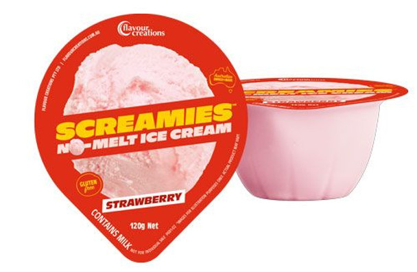 Flavour Creations Screamies Strawberry Ice Cream 120gm - Pack of 12