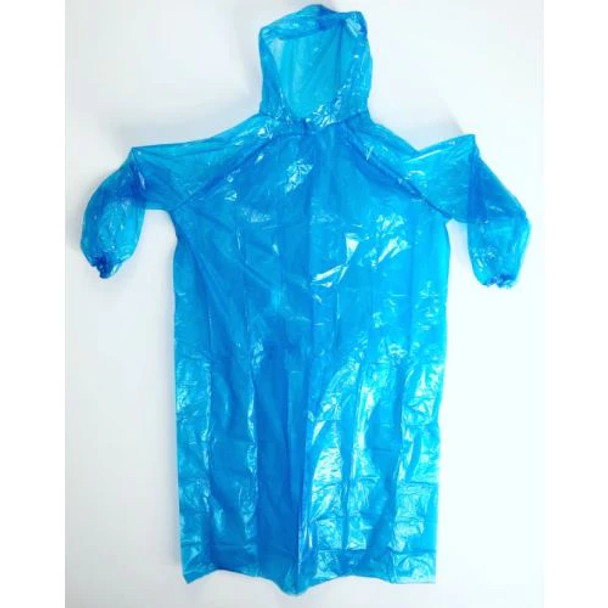Blue Disposable Poncho