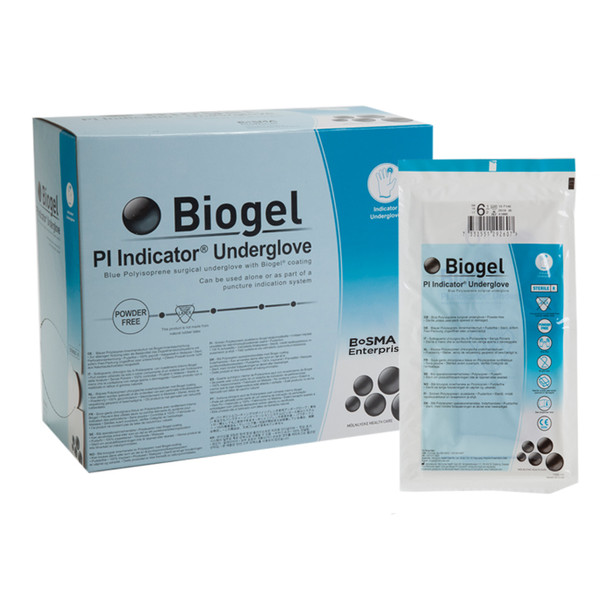 Molnlycke Biogel PI Indicator Underglove, Cyan - All Sizes