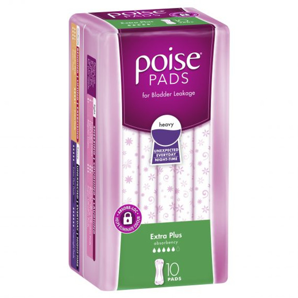 Poise Pads Extra Plus 365 x 130mm Female, 365mm, White, 700mL - All Packaging