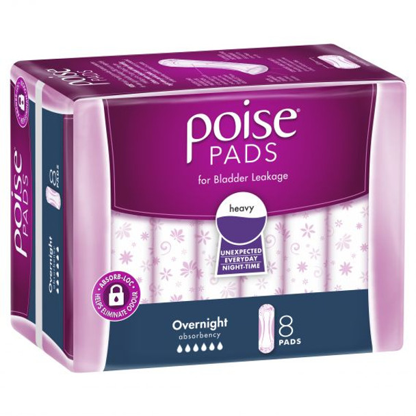 Poise Pads Overnights 400 x1 30mm Female, 400mm, White, 770mL - All Packaging