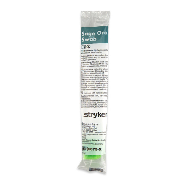 Sage Oral Swab with Sodium Bicarbonate ( no suction ) 6075X