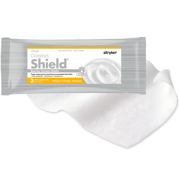 Sage Comfort Shield Barrier Cream Cloths 3pk 7503
