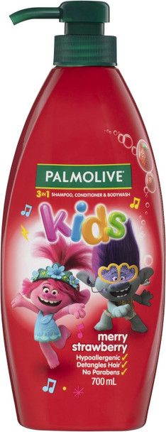 Palmolive Kids 3 in 1 Hair Shampoo, Conditioner and Body Wash 700mL,