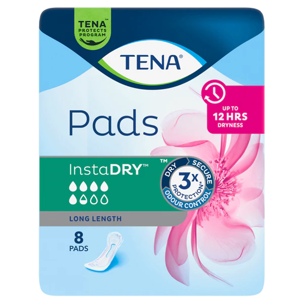 Tena Pads Instadry Long Length 338x124mm 420ml (760860)