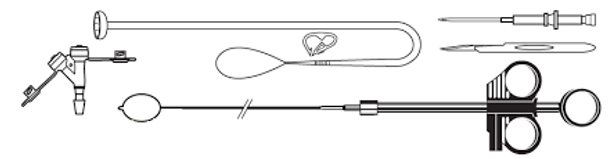 Avanos MIC Percutaneous Endoscopic Gastrostomy (PEG) Kit with Enfit Connectors Pull Method 14Fr, 20Fr, 24Fr - Box of 1