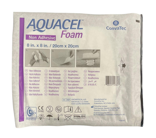 ConvaTec Aquacel Foam Dressing 20Cmx20Cm Non Adhesive Pad 420636 Each