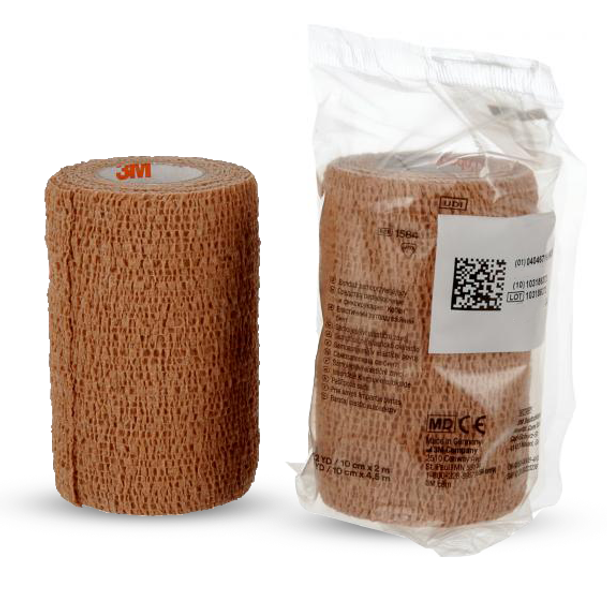 Coban Self Adherent Wrap 2.5Cmx2Mtr Tan 5pcs