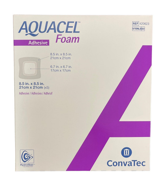 ConvaTec Aquacel Border Foam 21Cmx21Cm Adhesive Dressing All Packaging