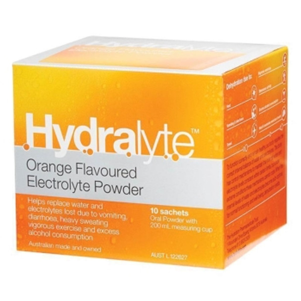Hydralyte Powder 4.9g Orange - 10/Box