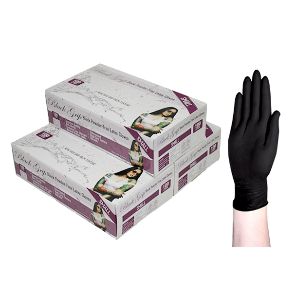 black biodegradable gloves