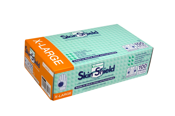 Universal Skin Shield Biodegradable Latex Examination Gloves ASTM Powder Free
