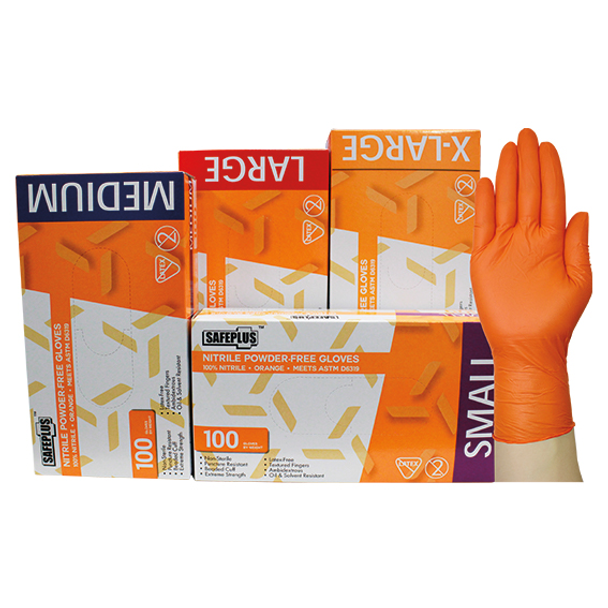 Safeplus Thick Nitrile Gloves 245mm Cuff Heavy Duty Powder Free