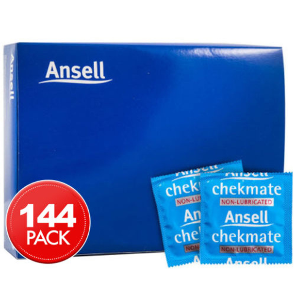 Ansell Chekmate Non Lubricated Condoms 52mm 144/Box