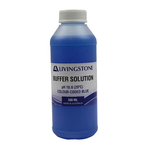 Buffer Solution pH 10.0 20degC Colour coded Blue 500ml