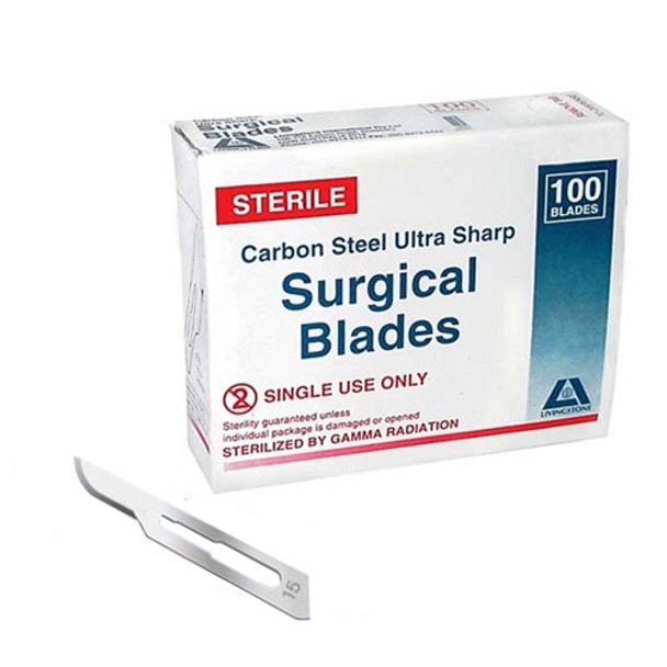 LIV Surgical Scalpel Blade Carbon Steel Sterile 100 per Box