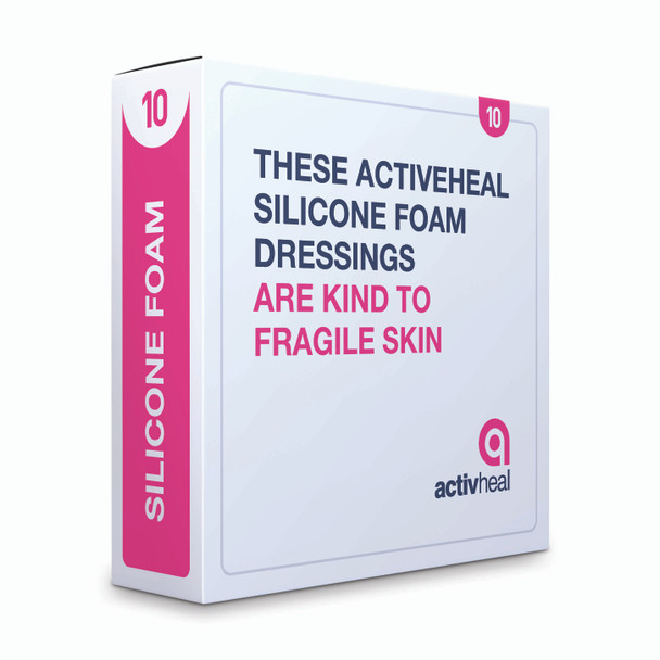 Activheal Silicone Foam Border 12.5 X 12.5cm 10pcs/Box